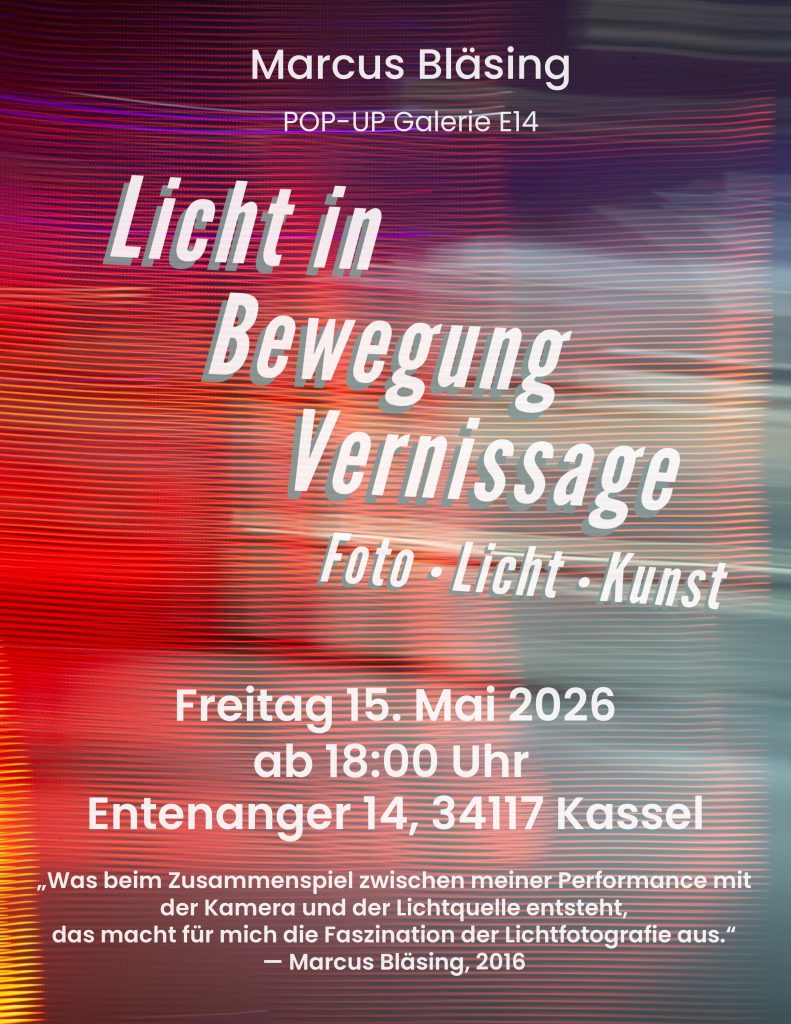 Licht in Bewegung Vernissage — POP-UP Galerie E14